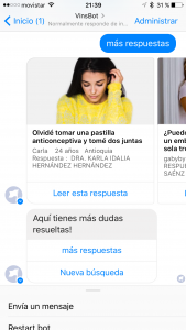 Healthbot-Dudas de mujer
